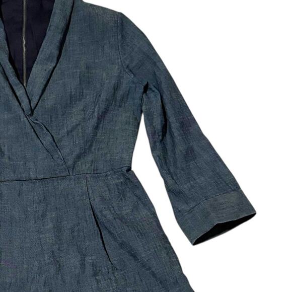 Alice & Olivia 3/4 Sleeve Romper - Size 8 - Blue Denim - Like New - Casual - Picture 4 of 16